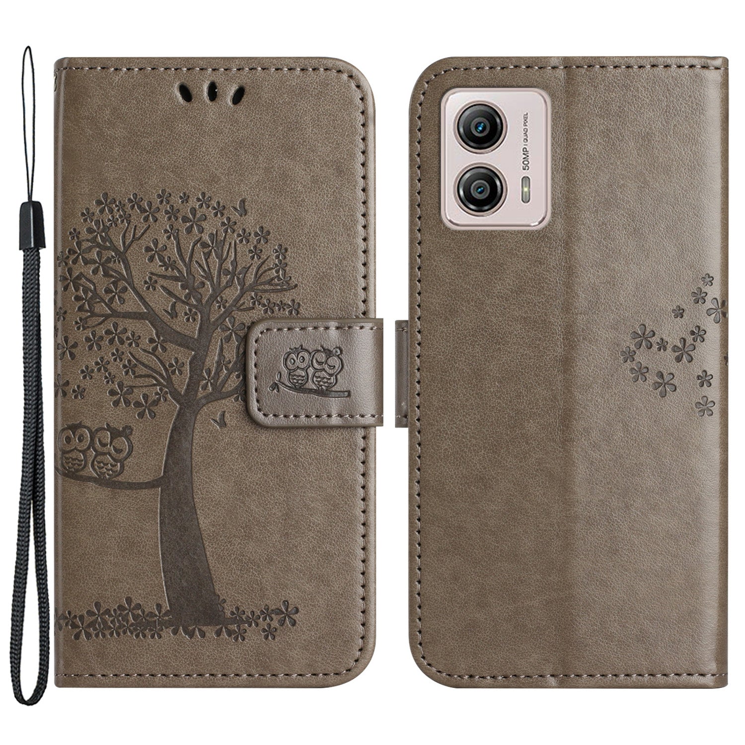 For Motorola Moto G73 5G Owl Tree Imprinted PU Leather Stand Phone Case Drop-proof Wallet Cover For Motorola Moto G73 5G Owl Tree Imprinted PU Leather Stand Phone Case Drop-proof Wallet Cover